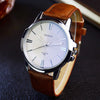 CASUAL MANLY WATCH WITH LEATHER STRAP