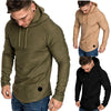 SOLID COLOUR CASUAL HOODIE